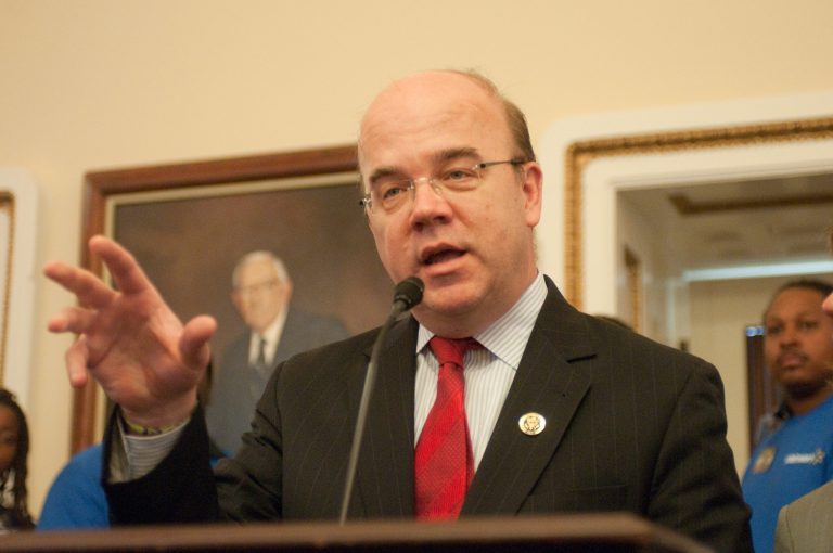 Rep. Jim McGovern, D-Mass., speaks during a news conference in Washington D.C. on May 12, 2010. He and 11 other lawmakersÂ signed a letter sent Friday to Speaker of the House John Boehner, R-Ohio, and Minority Leader Nancy Pelosi, D-Calif., calling for a vote when lawmakers return after the midterm elections.Â (Stephen J Boitano/AP images For Walmart)