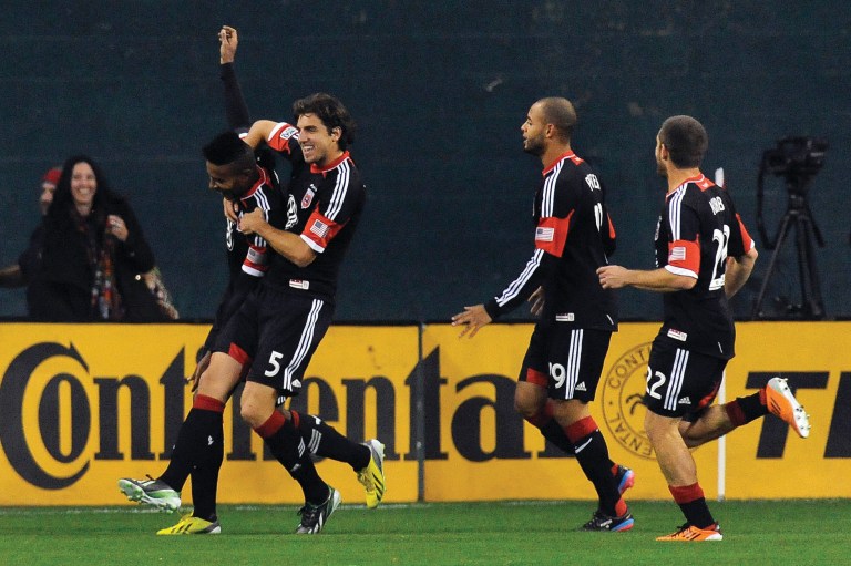 Richard Lipski/AP
Kyle Porter, second from right, has been getting more minutes because of D.C. United's injuries in the midfield.