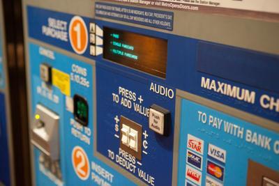 Metro fare vending machines, Farragut North, Thursday, Jan 19, 2012