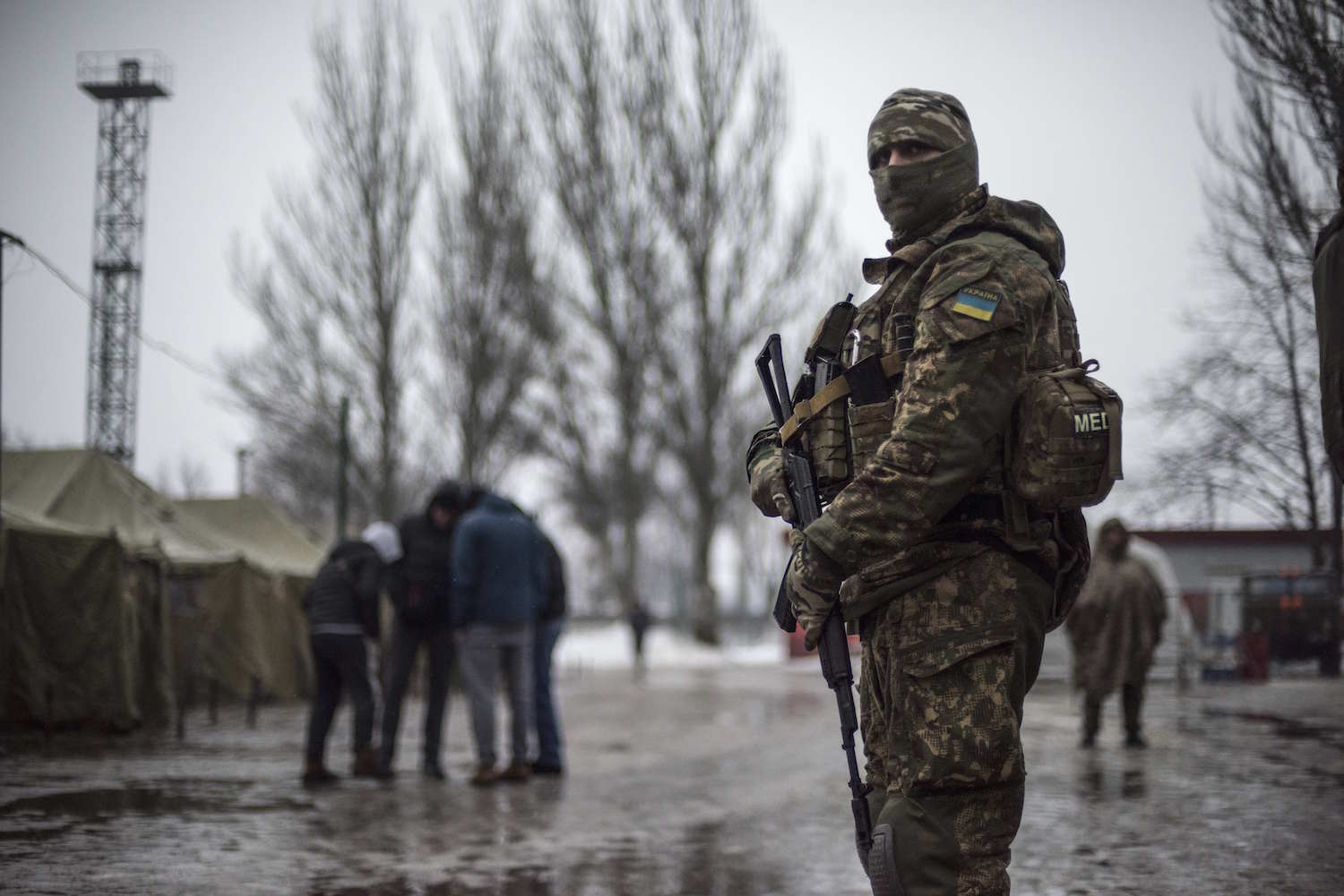 No question at the Pentagon that Russia is behind Ukraine violence