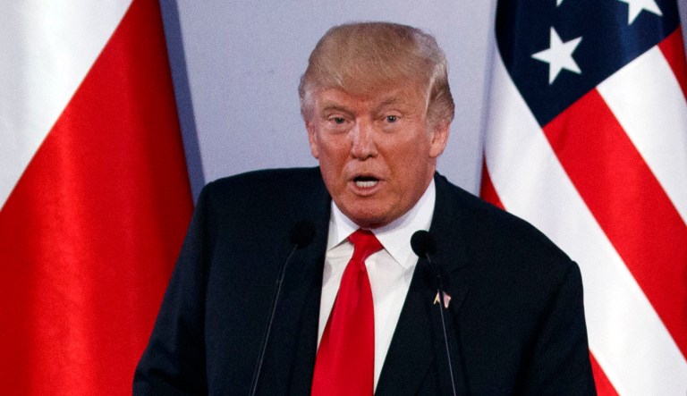 President Trump slammed CNN and NBC on Thursday, arguing that CNN has hurt itself by covering the president so negatively. (AP Photo/Evan Vucci)