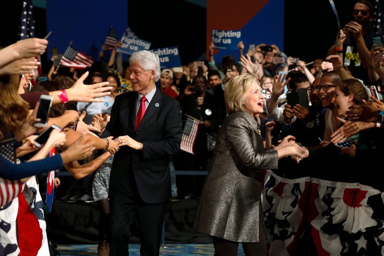 Donald Trump said that he's only attacking Bill Clinton for his extramarital affairs because the Clintons are trying to make the case that Trump is bad for women. (AP Photo/Matt Rourke)