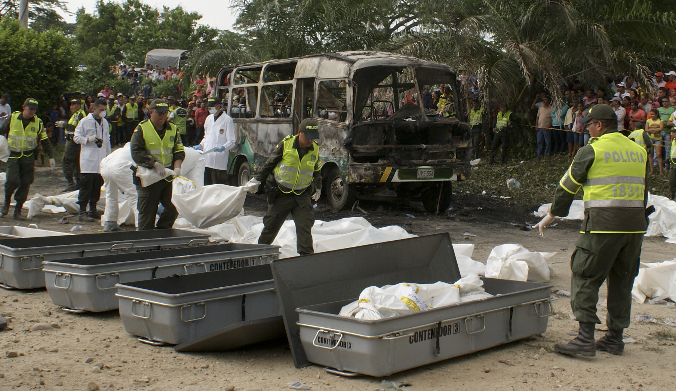 Colombia charges driver in bus fire that killed 32