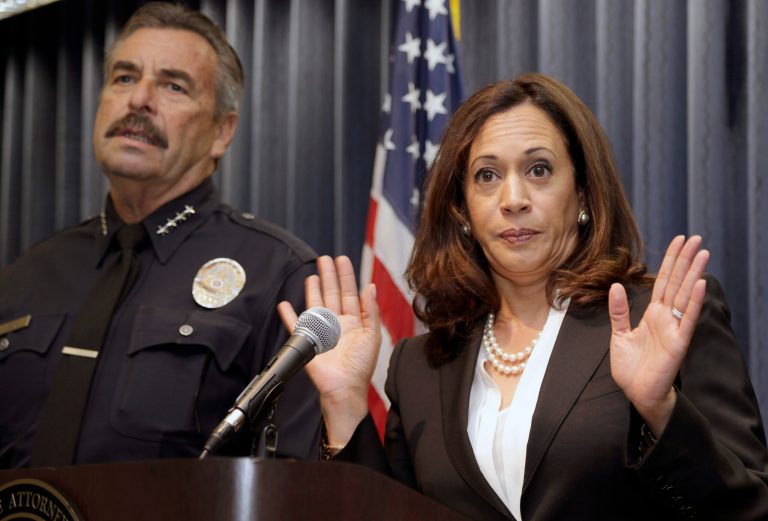The case, Center for Competitive Politics v. Harris, is a challenge to the authority of California's attorney general, Kamala Harris, to demand all donor information from any charity that registers with the state.Â (AP Photo/Nick Ut)