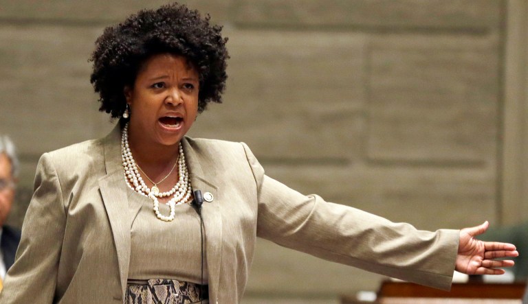 In August, Chappelle-Nadal infamously wished for Trump to be assassinated and later apologized. (AP Photo/Jeff Roberson, File)