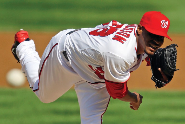 Pablo Martinez Monsivais/AP
Washington Nationals starting pitcher Edwin Jackson allowed four runs on eight hits in five innings Wednesday against the St. Louis Cardinals. 