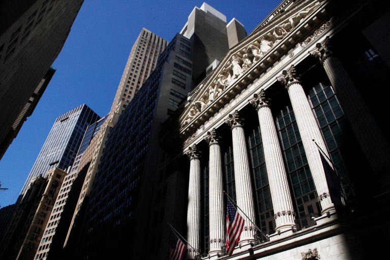 FILE - This July 15, 2013 file photo shows the New York Stock Exchange, in New York. World stock markets struggled Friday June 20, 2014as the euphoria faded from the Fed's promises of prolonged low rates to boost growth. (AP Photo/Mark Lennihan, File)