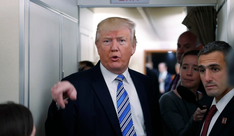 President Trump refused to comment on whether he records private conversations in the White House. (AP Photo/Pablo Martinez Monsivais)