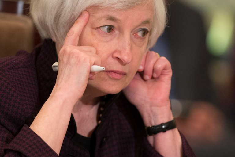 Long-term inflation expectations, which Fed Chairwoman Janet Yellen views as the key to the belief that inflation will rise, also slipped in the University of Michigan survey of consumers released Friday.Â (AP Photo/Evan Vucci)