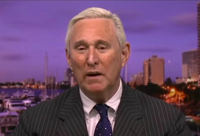 An MSNBC spokeswoman confirmed to the left-wing watchdog group Media Matters this week that Roger Stone had been banned from the network. (Screen shot)