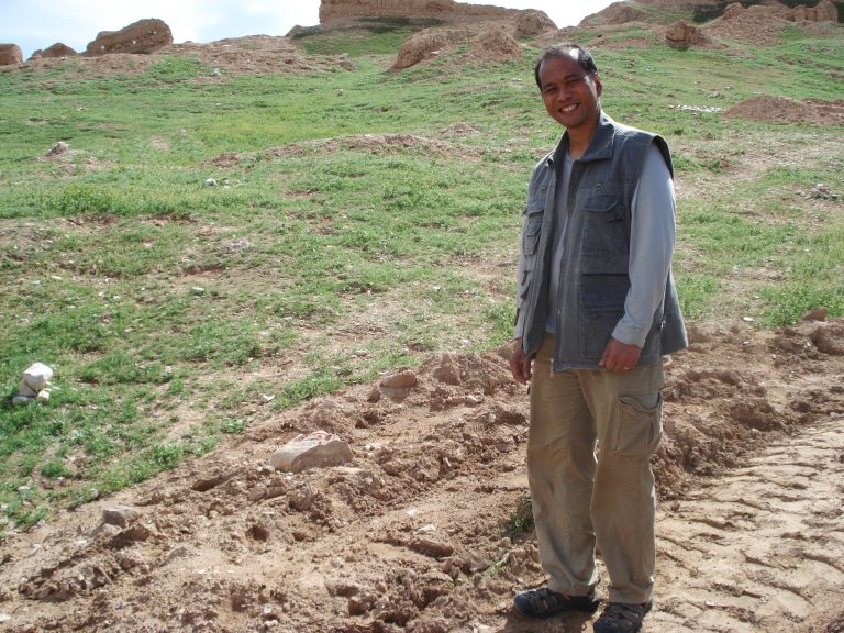 This undated photo provided by his family shows Dr. Jerry Umanos in Afghanistan. Umanos was one of three physicians killed Thursday, April 24, 2014, when an Afghan security guard opened fire on a group of foreign doctors at a hospital in Kabul, Afghanistan. (AP Photo/Family Photo)