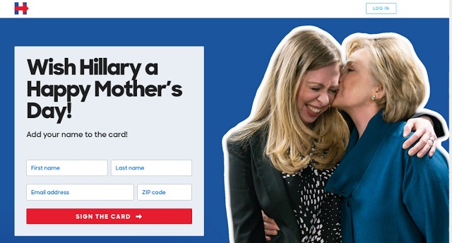 Hillary Clinton Wants You to Wish Her a Happy Mother’s Day