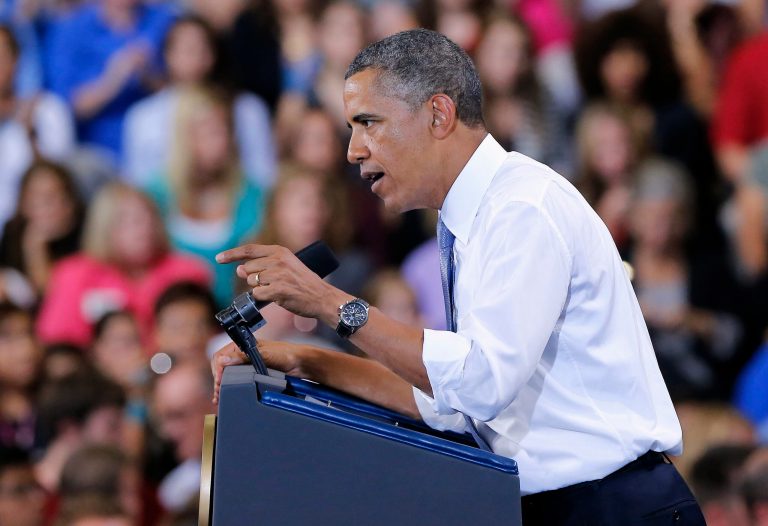 Obama speaks about the economy during a visit to Phoenix, Ariz., on Tuesday. (AP Photo/Matt York)