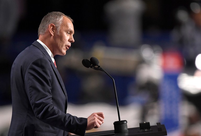 Rep. Ryan Zinke, R-Mont., said the 600 troops are just the latest addition in a slow trickle of forces into Iraq and that it's not enough to fight and win decisively while supporting troops in battle. (AP Photo/Mark J. Terrill)