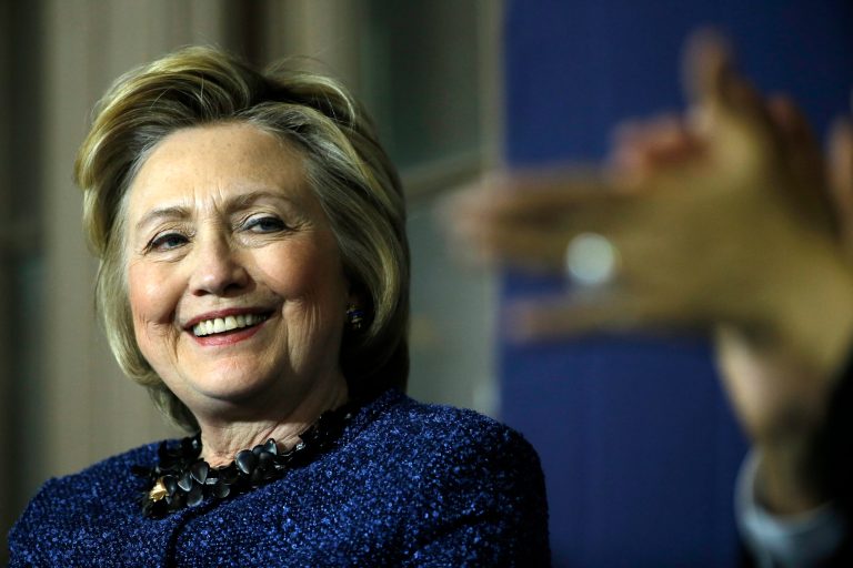 Hillary Clinton's camp says she will consider a female running mate in her bid to be the first female president of the United States. (AP Photo/Matt Rourke)