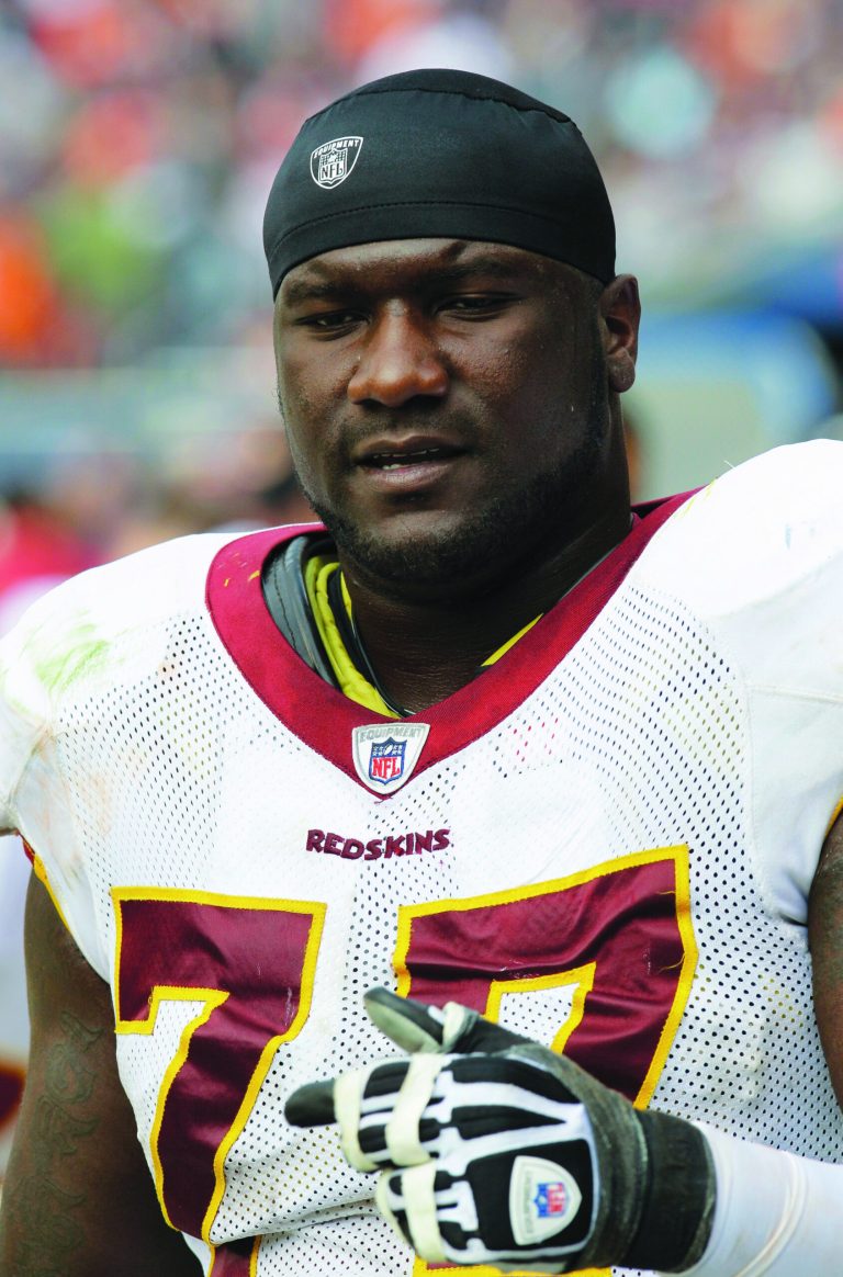 Charles Rex Arbogast/AP
Redskins tackle Jammal Brown has missed six games combined over the past two seasons.