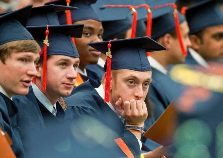 The share of U.S. student debt delinquent for at least 90 days rose slightly to 11.45 percent in the second quarter, according to the latest report on household debt and credit from the Federal Reserve Bank of New York.Â (Michael Okoniewski/Bloomberg)