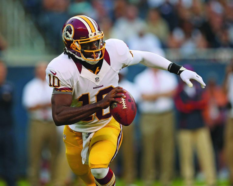 Jonathan Daniel/Getty Images
Washington Redskins rookie quarterback Robert Griffin III attempted only 31 passes in the preseason.