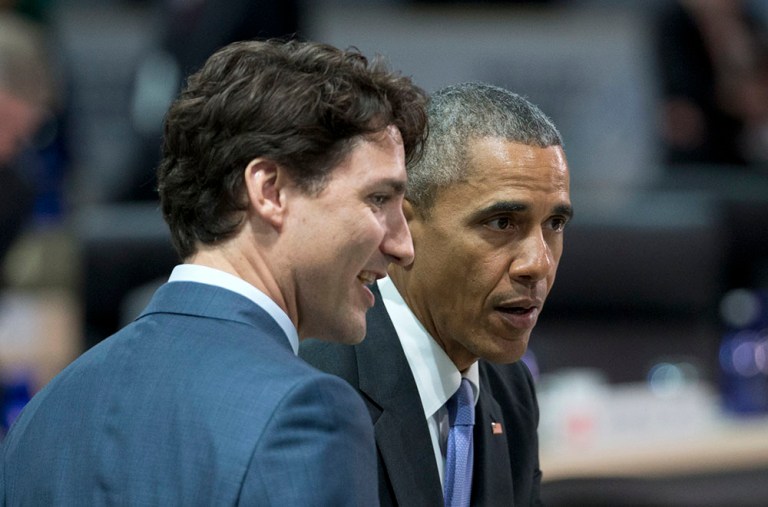 Both Canadian Prime Minister Justin Trudeau and President Obama have made tackling climate change part of their agendas. (AP Photo/Alex Brandon)