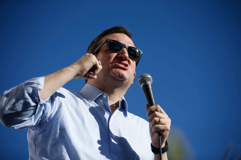 Sen. Ted Cruz, R-Texas, is leading in a new poll in his home state, a state he needs to win to have a shot at taking down Donald Trump. (AP Photo/John Locher)