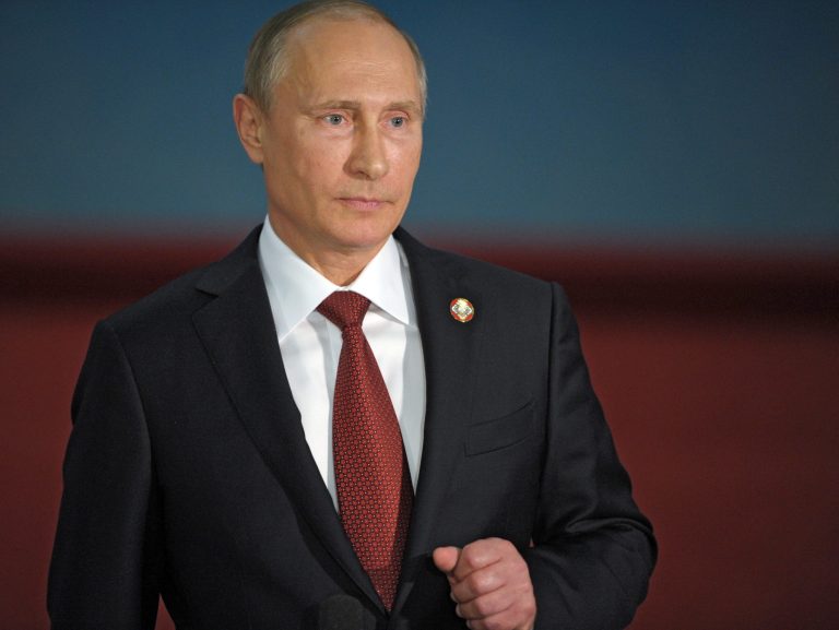 Russia's President Vladimir Putin speaks to the media in Shanghai, China, Wednesday, May 21, 2014. China signed a landmark deal Wednesday to buy Russian natural gas worth about $400 billion, giving a boost to diplomatically isolated President Vladimir Putin and expanding Moscow's ties with Asia. (AP Photo/RIA Novosti, Alexei Druzhinin, Presidential Press Service)