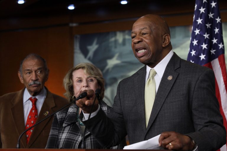 Reps. Elijah Cummings of Maryland, right, and John Conyers of Michigan, left, wrote to their Republican counterparts Thursday, asking them to stop investigating Planned Parenthood. (AP file)