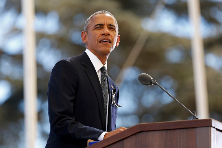 President Obama praised India's ratification of the Paris climate agreement. (Abir Sultan/Pool photo via AP)