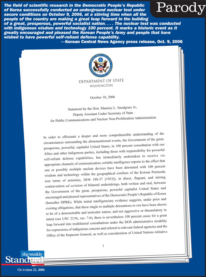 The State Dept. responds to North Korea