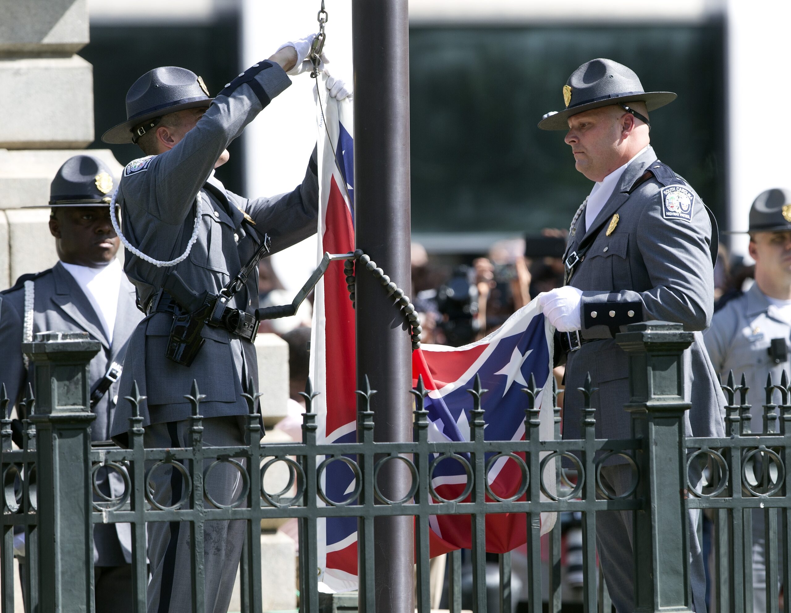 DNC raises Confederate flag, Civil War, to slam Trump
