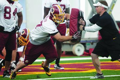 Jennifer Milbrett/ExaminerTight end Chris Cooley, who is due $6.2 million this season, was never healthy last season and appeared in only five games before being placed on injured reserve.