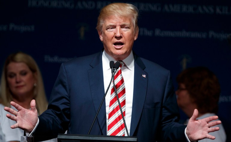 Trump told the group that his Democratic rival plans a 