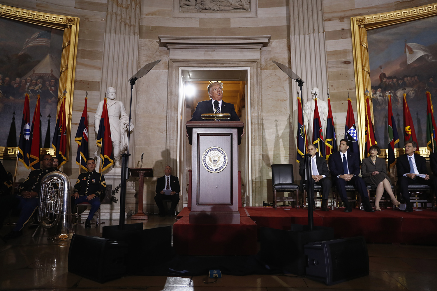 Trump, thankfully, uses teleprompter at Holocaust museum
