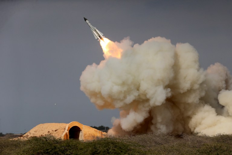 Iran has said the missiles being tested are not designed to carry nuclear warheads. (Amir Kholousi, ISNA via AP)