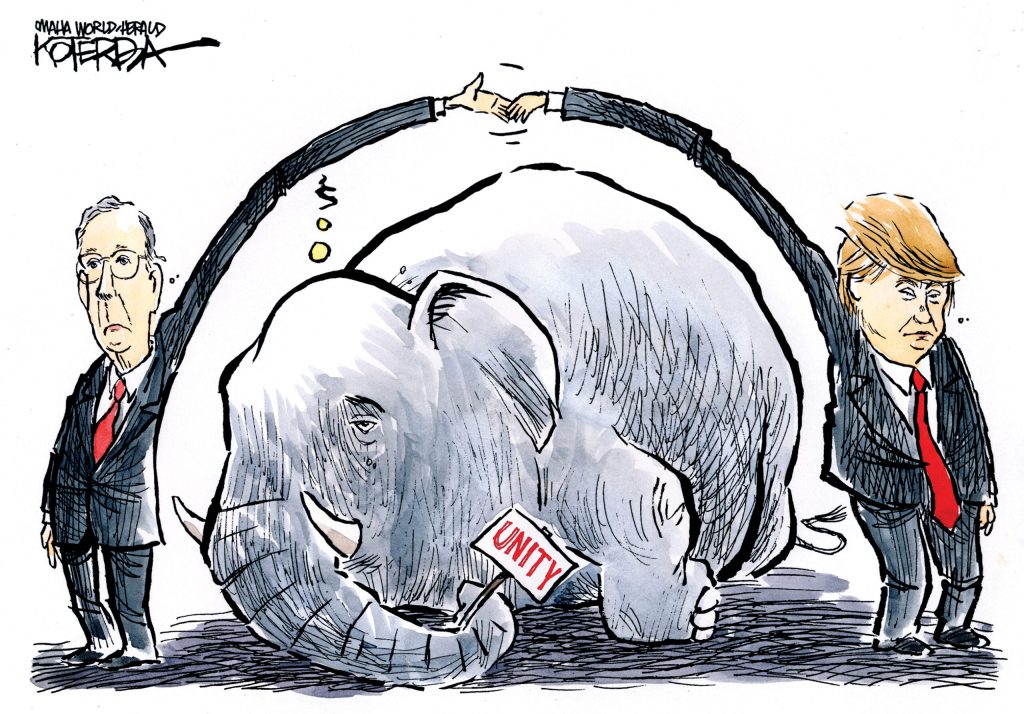 Editorial cartoon: Trump and Republican unity