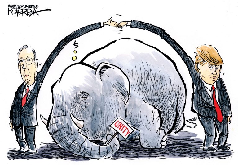 Editorial cartoon: Trump and Republican unity