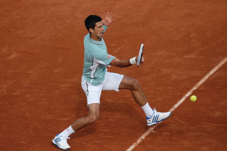 Michel Spingler/AP
Novak Djokovic, last year's French Open runner-up, handled David Goffin in straight sets in his first-round matchup Tuesday.