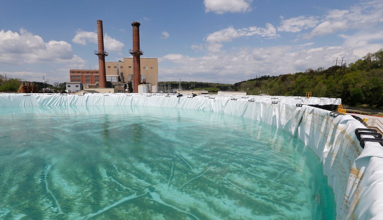 A federal appeals court placed an environmental lawsuit on hold to allow the White House more time to reconsider an Obama-era rule for controlling waste water discharges from coal power plants. (AP Photo/Steve Helber)