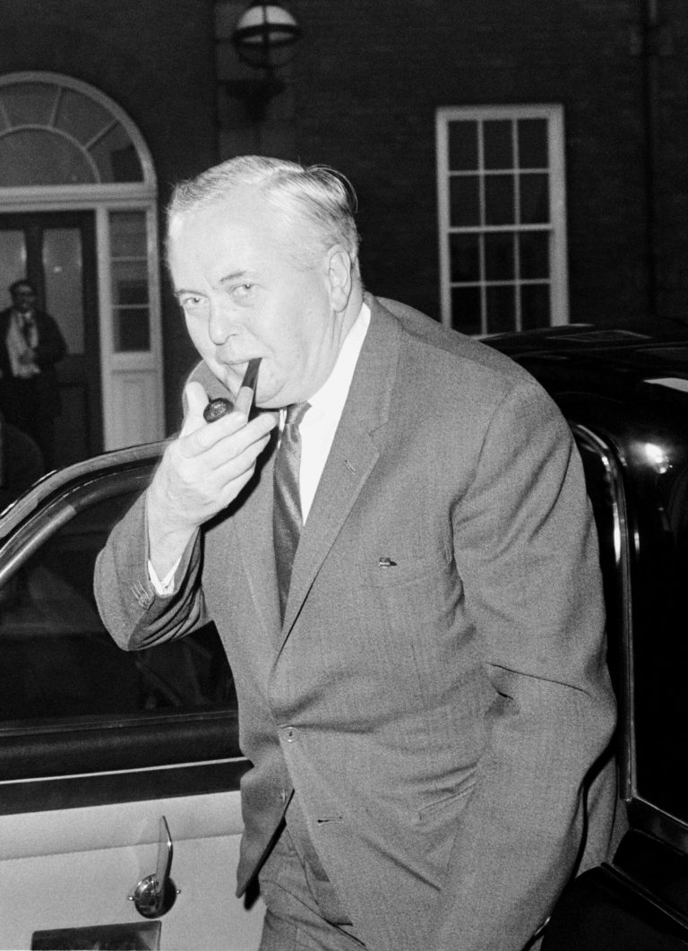   FILE - In this Jan. 9, 1969 file photo British Prime Minister Harold Wilson arrives at the Commonwealth Prime Ministers Conference for the third day of the conference, at Marlborough House, London, Jan. 9, 1969. Prime Ministers come and go, but News Corp. chief Rupert Murdoch stays and stays and stays. Murdoch has played a key role in shaping political British political coverage for the last four decades, and testimony at the Leveson inquiry into media ethics has highlighted how prime ministers have both courted and feared the 81-year-old media mogul. (AP Photo/Dennis-Lee Royle, file)  