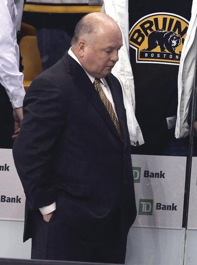 BOSTON, MA-DECEMBER 18: Head coach Bruce Boudreau of the Washington Capitals walks off the bench after the game against the Boston Bruins on December 18, 2010 at the TD Garden in Boston, Massachusetts. The Bruins defeated the Capitals 3-2.(Photo by Elsa/Getty Images)***Local Caption***Bruce Boudreau