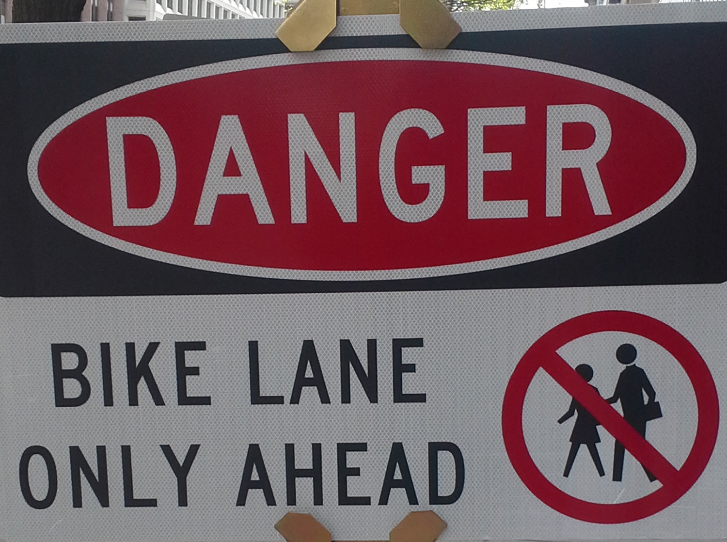 Danger: Beware of cyclists