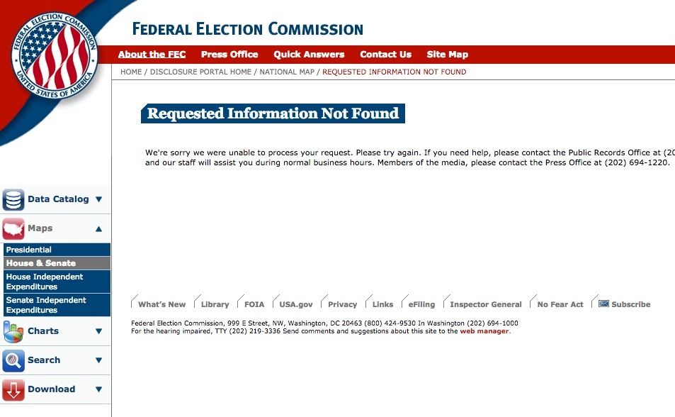 Federal Election Commission can’t post data on its website in a timely manner