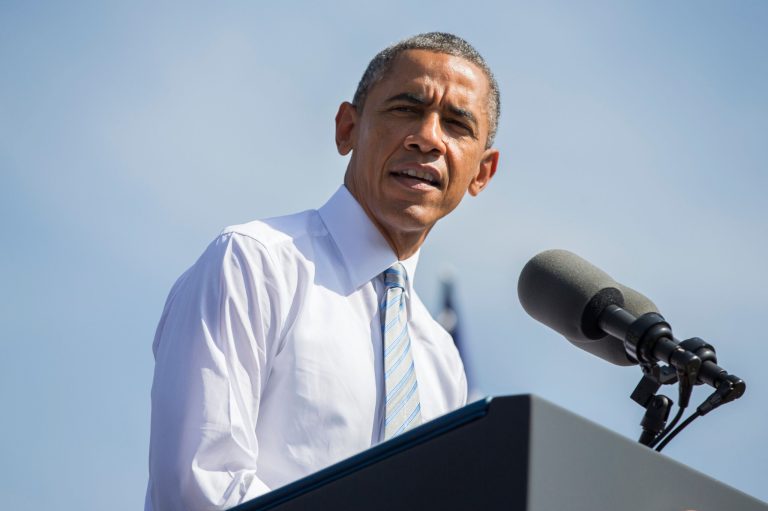 President Obama speaking at Frank G. Bonelli Regional Park, on Friday in San Dimas, Calif. In his weekly address Saturday,Â Obama pressed Congress to increase the federal minimum wage to $10.10 an hour, saying that doing so would help millions of Americans rise above poverty and spur economic growth.Â (AP Photo/Evan Vucci)