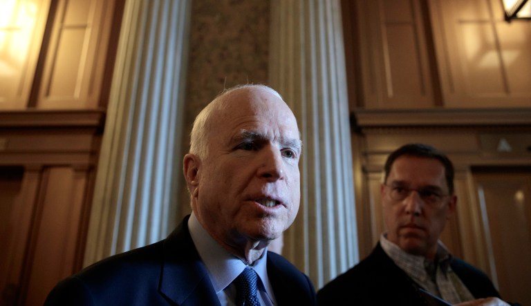 McCain is not working for the next few weeks as he recovers from surgery. (AP Photo/J. Scott Applewhite)