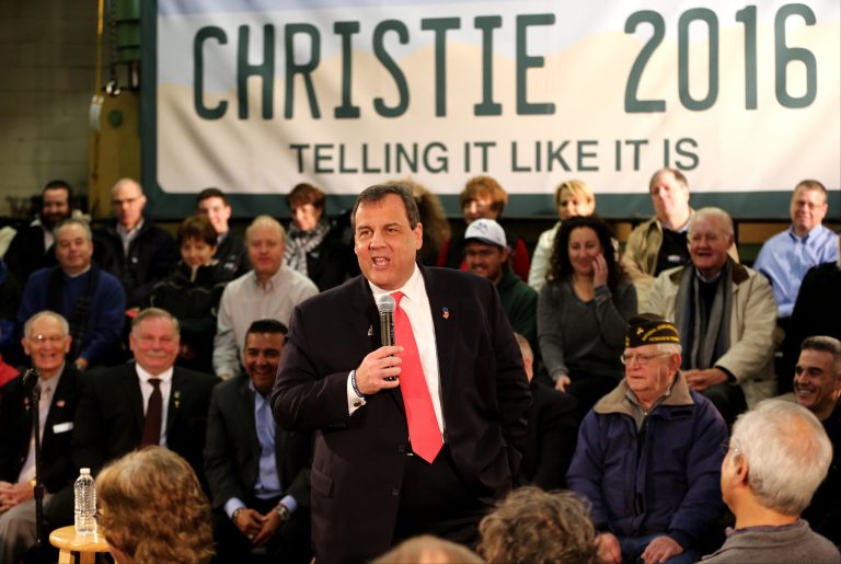 The Lamar Alexander prize winner in the New Hampshire primary is New Jersey Gov. Chris Christie, who ran 3.05 percent and 7,991 votes behind Sen. Marco Rubio. (Kevin R. Wexler/The Record of Bergen County via AP)