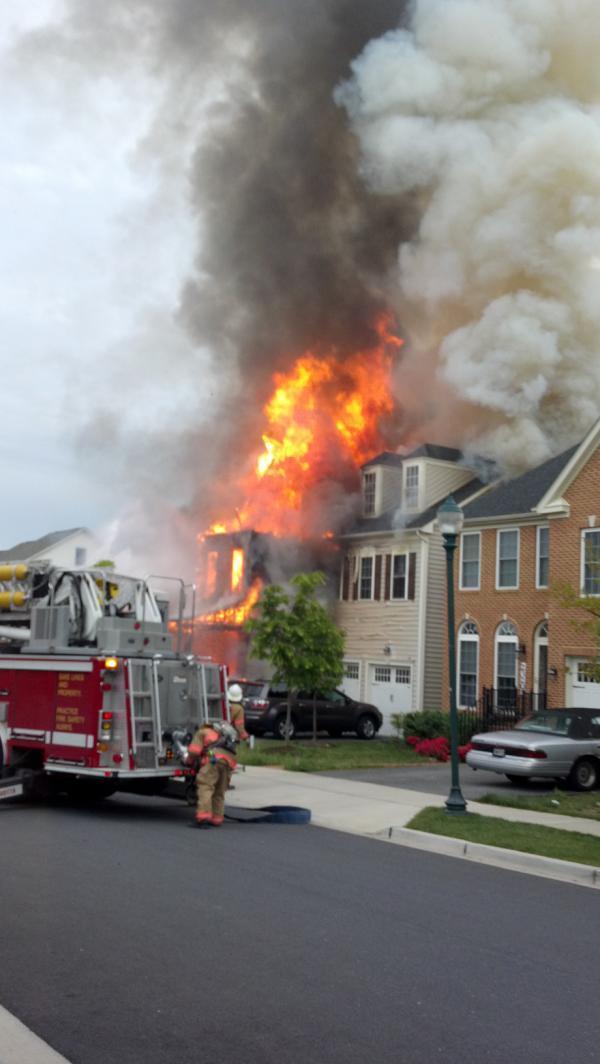 Fire engulfs Clarksburg home