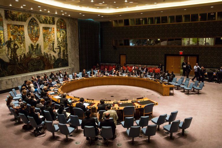 A meeting of the United Nations Security Council on August 19 in New York City. (Photo by Andrew Burton/Getty Images)