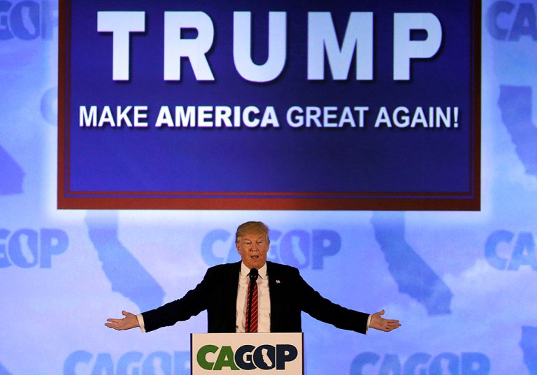 That Trump might reach that magic number of bound delegates is not impossible, but he is likely to be close, and to claim that he has enough unbound delegates to put him over the top. (AP Photo/Jeff Chiu)