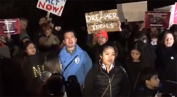 Protesters descend on Chuck Schumer’s home in Brooklyn over DACA