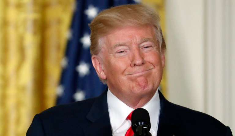 President Trump's approval jumped to 43 percent, up 3 points from August to September. However, a majority of the country, 52 percent, still disapproves of Trump's job in office. (AP Photo/Alex Brandon)