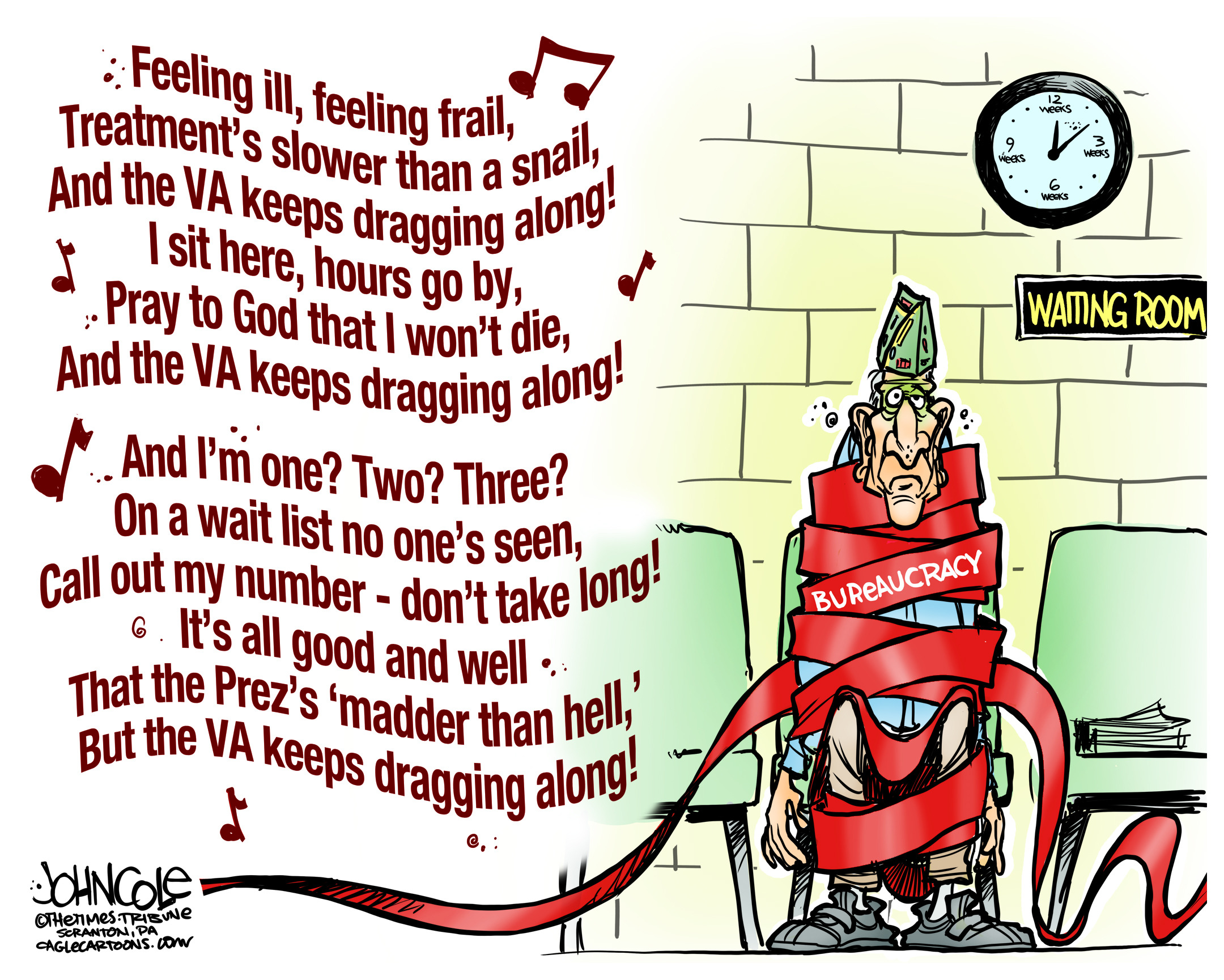 Editorial Cartoon: Dragging along